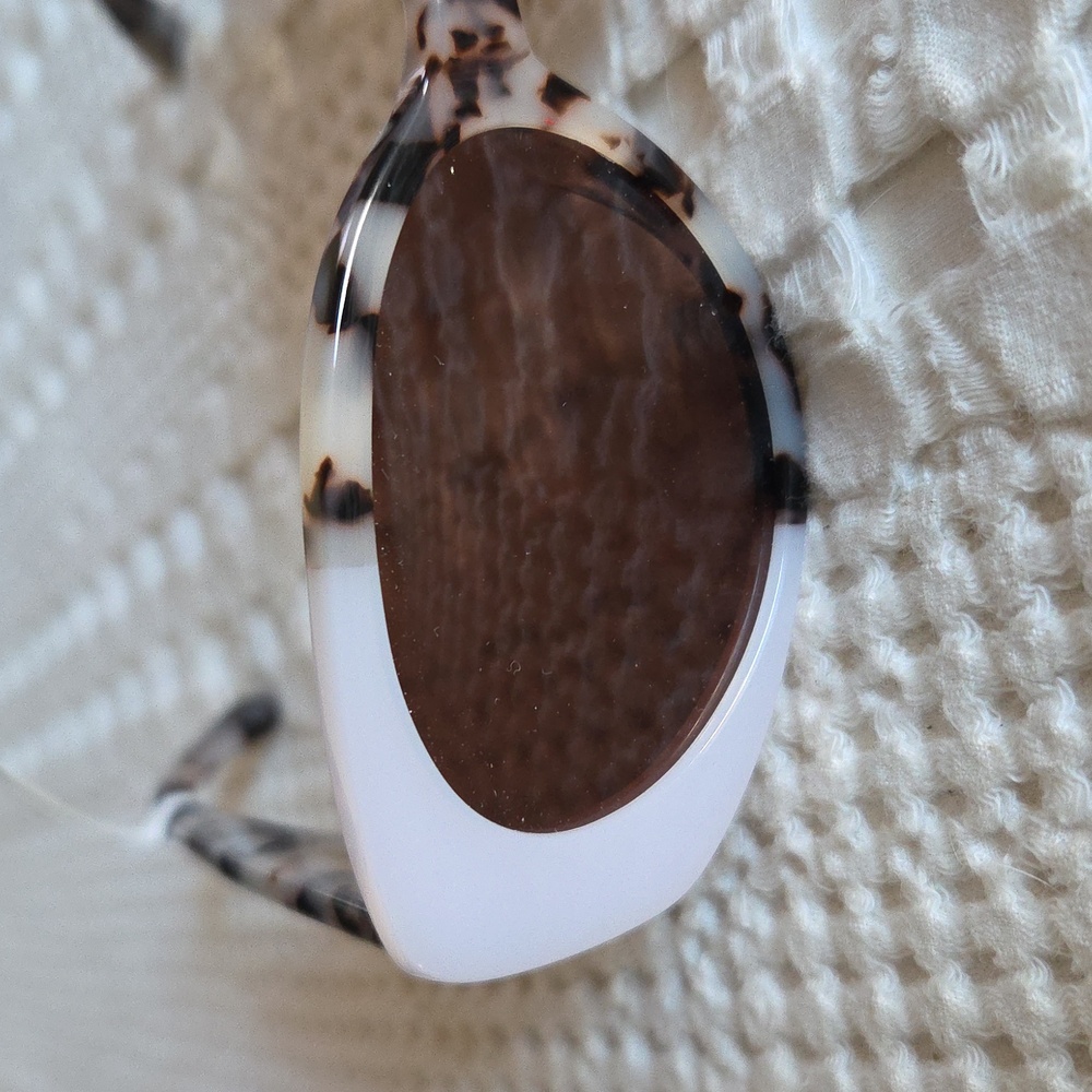 Anthropologie I-SEA Marley Sunglasses Ivory Blonde Tort - Picture 4 of 8